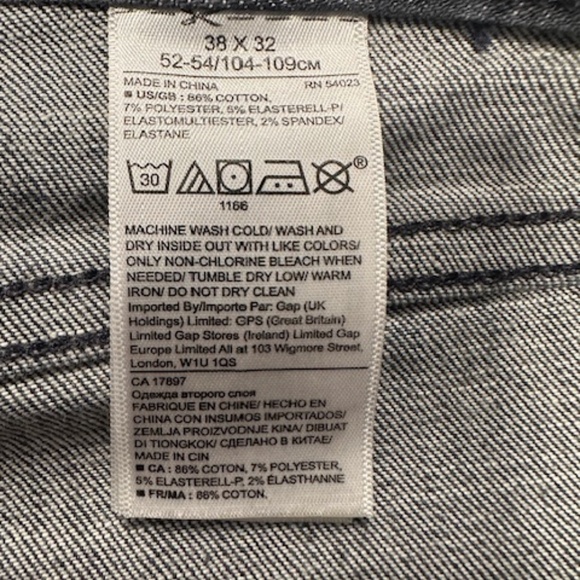 Banana Republic Men's Gray Athletic Tapered Leg  38x32 Jeans-EUC Senim - Picture 6 of 8